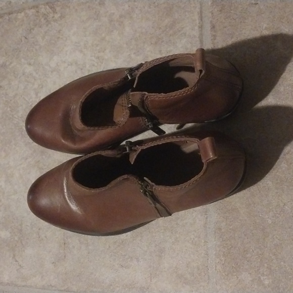 Lucky Brand Basel Leather Double Zip Bootie Women’s Size 7.5W Toffee - Picture 4 of 7